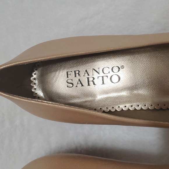 FRANCO SARTO Slip-on round toe heel shoes 7 1/2 Tan (Ss15) - Picture 4 of 9